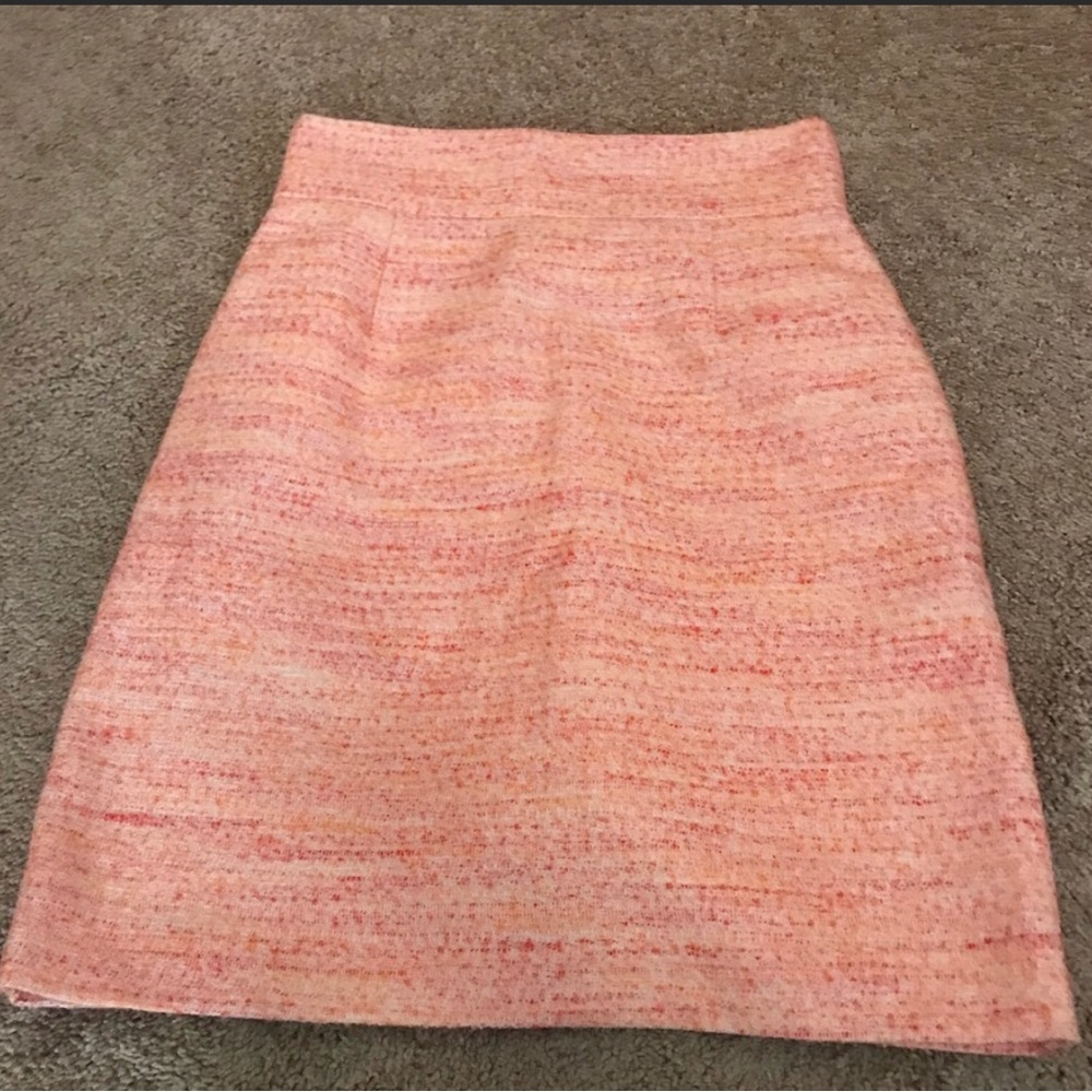 Antonio Melani Knit Orange Tweed Knee-Length Skirt - Size 4
